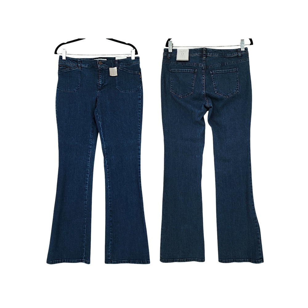 Chicos Platinum Boot Leg Jeans sz 0 Reg S 4 Reflections Slimming Blue Lagoon NEW